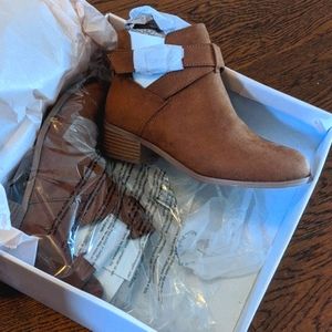 New faux suede booties